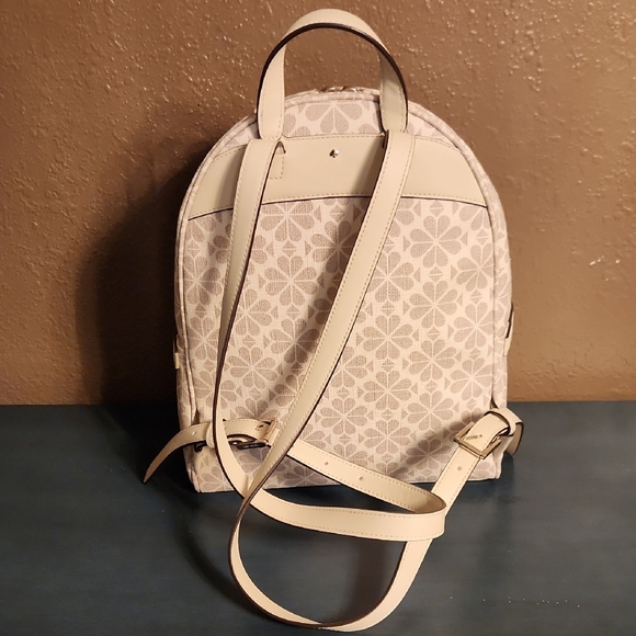 Kate Spade Beige Flower Medium Backpack w/Tablet Pocket - Picture 4 of 11